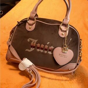 Juicy Couture Pink and Brown Satchel